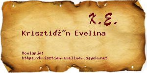 Krisztián Evelina névjegykártya